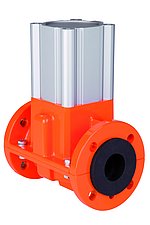 Mechanisches Schlauchquetschventil mit Flanschanschluss 